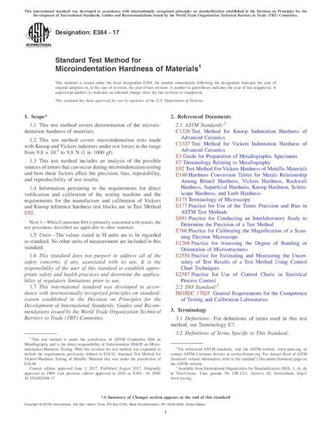 standard test method for microindentation hardness of materials|microindent test method pdf.